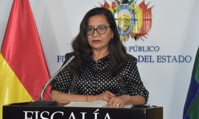 La Jefa de la Unidad de Asuntos Internacionales de la Fiscalía General del Estado, Grisel Arancibia.