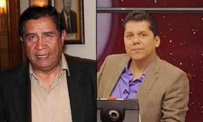 César Salinas indicó que sí hubo una reunión, pero que fue con José Pomacusi (derecha) no con la periodista Jimena Antelo. Foto: DIEZ
