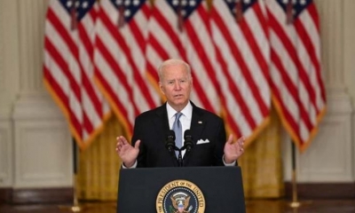 El presidente de EEUU, Joe Biden, durante conferencia de prensa. | AFP