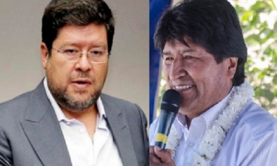 Samuel Doria Medina y Evo Morales/Foto. Kandire