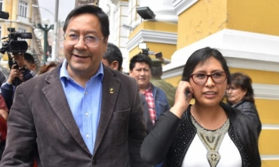 Luis Arce Catacora junto a Eva Copa. | APG
