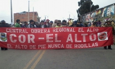 La Central Obrera Regional (COR) de El Alto