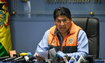 Viceministro de Defensa Civil en conferencia de prensa. Foto/ Ministerio de Defensa