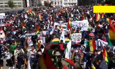 Diversas organizaciones sociales acompañan la marcha de Adepcoca/Foto. Captura de pantalla