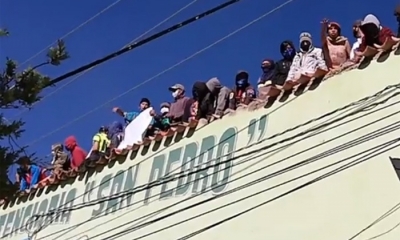Motín en la cárcel de San Pedro. Foto/captura de pantalla La Patria de Oruro