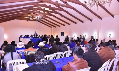 Evo Morales prevé realizar un congreso con los dirigentes de las cinco organizaciones sociales. Foto: ABI