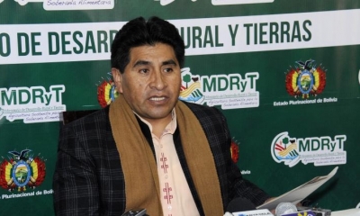 El ministro de Desarrollo Rural, César Cocarico. Foto: archivo. ABI