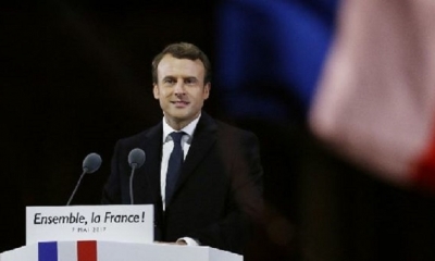 Macron sigue liderando los sondeos, pese al fracaso diplomático en la guerra en Ucrania. | Fuente: AFP