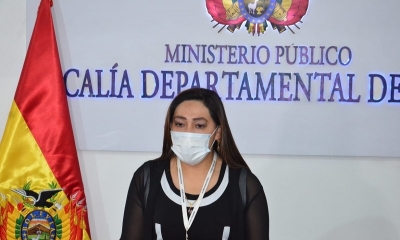 La coordinadora de la Fiscalía departamental de La Paz, Nilda Calle