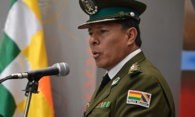 Coronel Rómulo Delgado  nuevo comandante General de la Policía en la Casa Grande del Pueblo/Foto. ABI