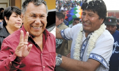 Gonzálo Hermosa y Evo Morales/Foto. Kandire