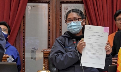 La senadora Eva Copa promulgó el jueves tres de cuatro leyes que ovserva el Gobierno.