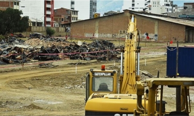 El área donde se construirá la nueva infraestructura de la estación del tren.