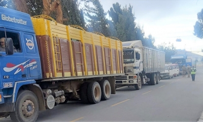Tres camiones de alto tonelaje