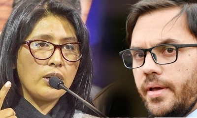 Eva Copa alcaldesa de El Alto y Eduardo del Castillo ministro de Gobierno 