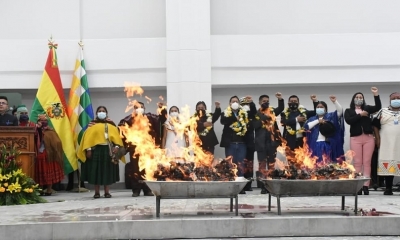  Lucho Arce, inauguró este lunes el nuevo edificio de la Asamblea Legislativa Plurinacional.