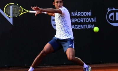 El boliviano Hugo Dellien en el Challenger de Sao Paulo. Foto: Challenger de Sao Paulo.