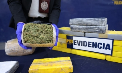 La droga incautada a la banda que operaba en el norte de La Paz.