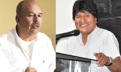 Arturo Murillo y Evo Morales/Foto. Kandire