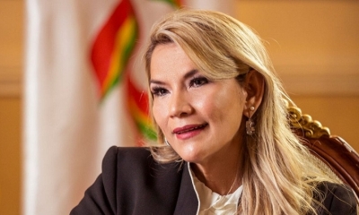 Foto / Archivo :  La expresidenta de facto, Jeanine Añez