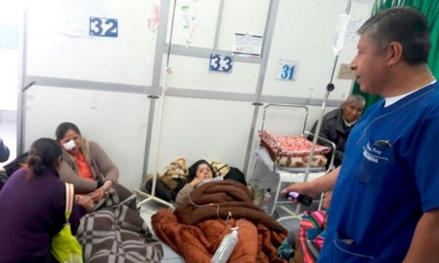  Durante la jornada de ayer, el servicio de emergencias del Hospital de Clínicas se vio colapsado.