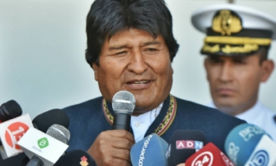 Evo Morales, estuvo presente en el cambio de mando en Chile/Foto. ABI