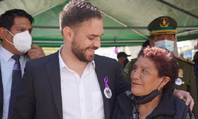 El ministro de Gobierno, Eduardo del Castillo ( I )