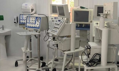 Respiradores prestado por la Udabol para su uso en los domos que se construyeron en el hospital Japonés de Santa Cruz. Foto: EL DEBER.