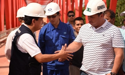 El Gobernador del Beni, Alex Ferrier y el Gobernador Pando, Luis Adolfo Flores.