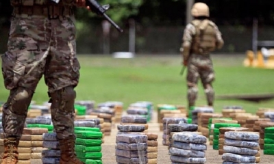Imagen referencial, de una incautación de droga 