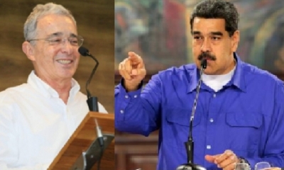 Álvaro Uribe y Nicolás Maduro/Foto. Kandire 