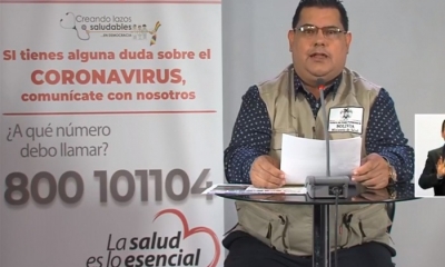 Jefe de la Unidad de Epidemiología Roberto Vargas. Foto/captura de pantalla