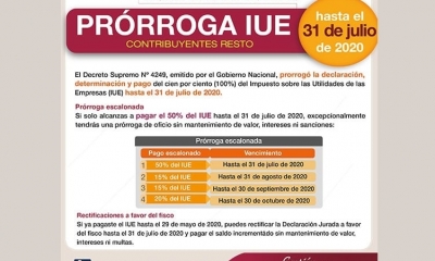 El Gobierno amplió hasta el 31 de julio de 2020 el plazo de vencimiento para la declaración