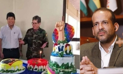 Camacho recordó la foto de Morales en su cumpleaños con Dávila.