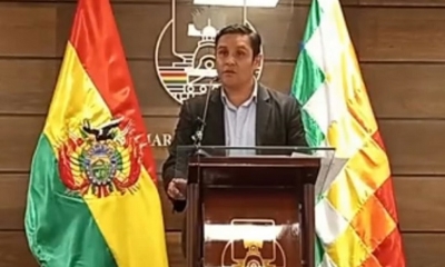 El secretario general de la Cámara de Senadores, Rolando Vallejos, en conferencia de prensa. Foto: captura video