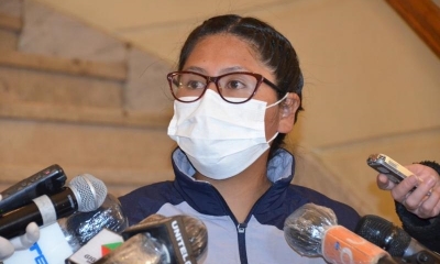 La presidenta del Senado, Eva Copa