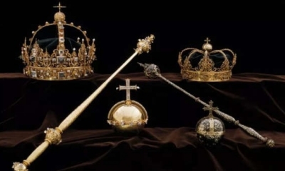 Estas son las joyas reales robadas de la catedral de Strängnäs. | Fuente: Polisen
