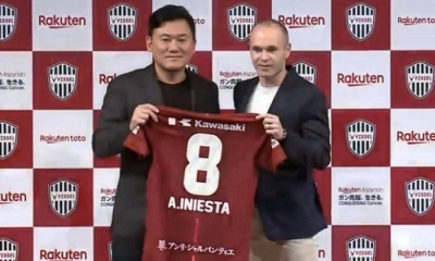 Andrés Iniesta fue presentado en Japón. Foto: Internet