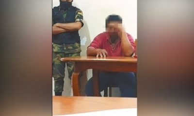 El hombre que violaba a su nieta, en plena audiencia cautelar. Foto: EL DEBER