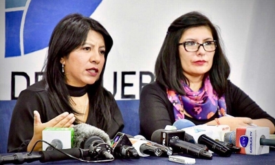 La defensora Nadia Cruz hizo el anuncio este martes. Foto. Defensoría.