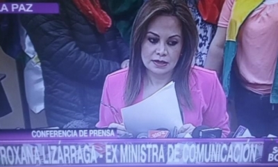 Exministra Roxana Lizarraga en conferencia de prensa. |Foto: Captura de pantalla