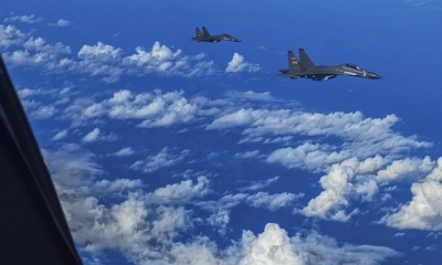 Aviones de combate del Comando del Teatro Oriental del Ejército Popular de Liberación de China (EPL) realizan ejercicios conjuntos de entrenamiento 