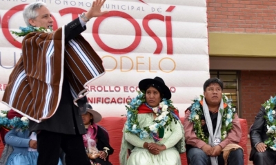 Álvaro García Linera en un acto en Potosí/Foto.Vicepresidencia