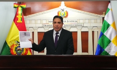 El ministro de Justicia, Héctor Arce