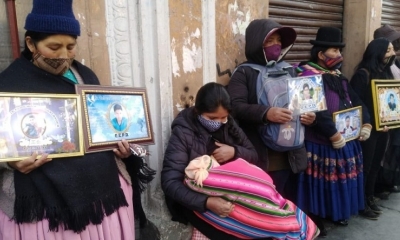 Familiares de las víctimas de la masacre en Sacaba.