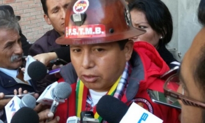El máximo dirigente de la Central Obrera Boliviana (COB), Juan Carlos Huarachi.