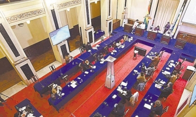 Senado. Una sesión ordinaria de la Cámara de Senadores en el edificio de la Vicepresidencia.