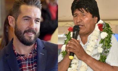  Javier García Peña y Evo Morales/Foto. Kandire