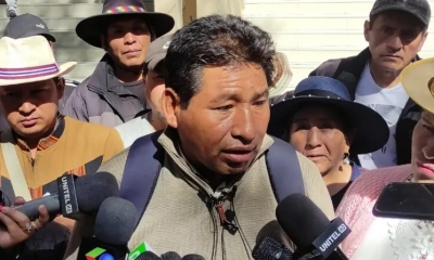 El secretario ejecutivo de la CSUTCB, Ponciano Santos 