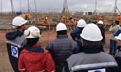 Foto: Archivo / Autoridades de la compañía rusa y del gobierno boliviano inspeccionaron el centro de investigación que se construye en El Alto